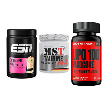 Definitionsphase-Set: ESN Designer + MST Taurine + Body Attack – alle enthaltenen Artikel