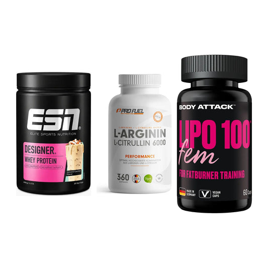 Definitionsphase-Set: ESN Designer + ProFuel L-Argi + Body Attack – alle enthaltenen Artikel