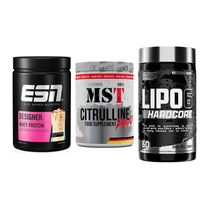 Definitionsphase-Set: ESN Designer + MST Citrulline + Nutrex Lipo 6 – alle enthaltenen Artikel
