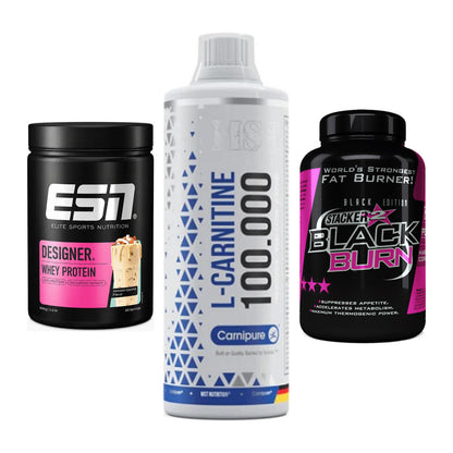 Definitionsphase-Set: ESN Designer + MST L-Carnitin + Stacker2 Black – alle enthaltenen Artikel