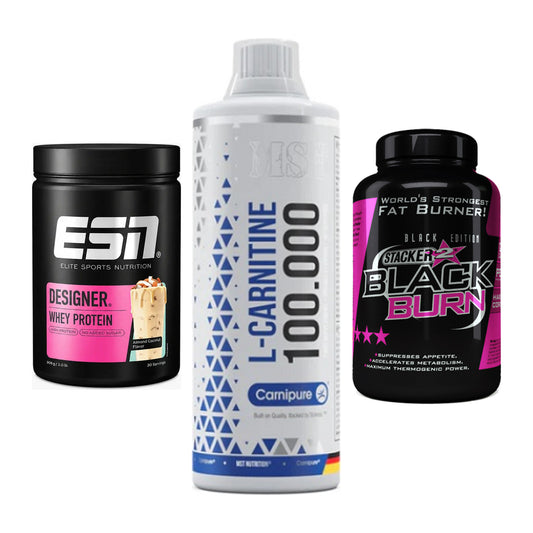 Definitionsphase-Set: ESN Designer + MST L-Carnitin + Stacker2 Black – alle enthaltenen Artikel