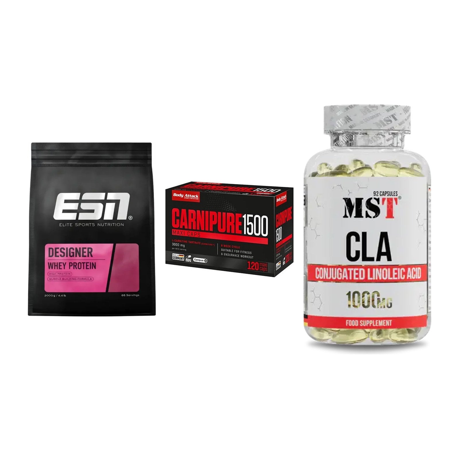Definitionsphase-Set: ESN Designer + Body Attack + MST CLA 1000mg – alle enthaltenen Artikel