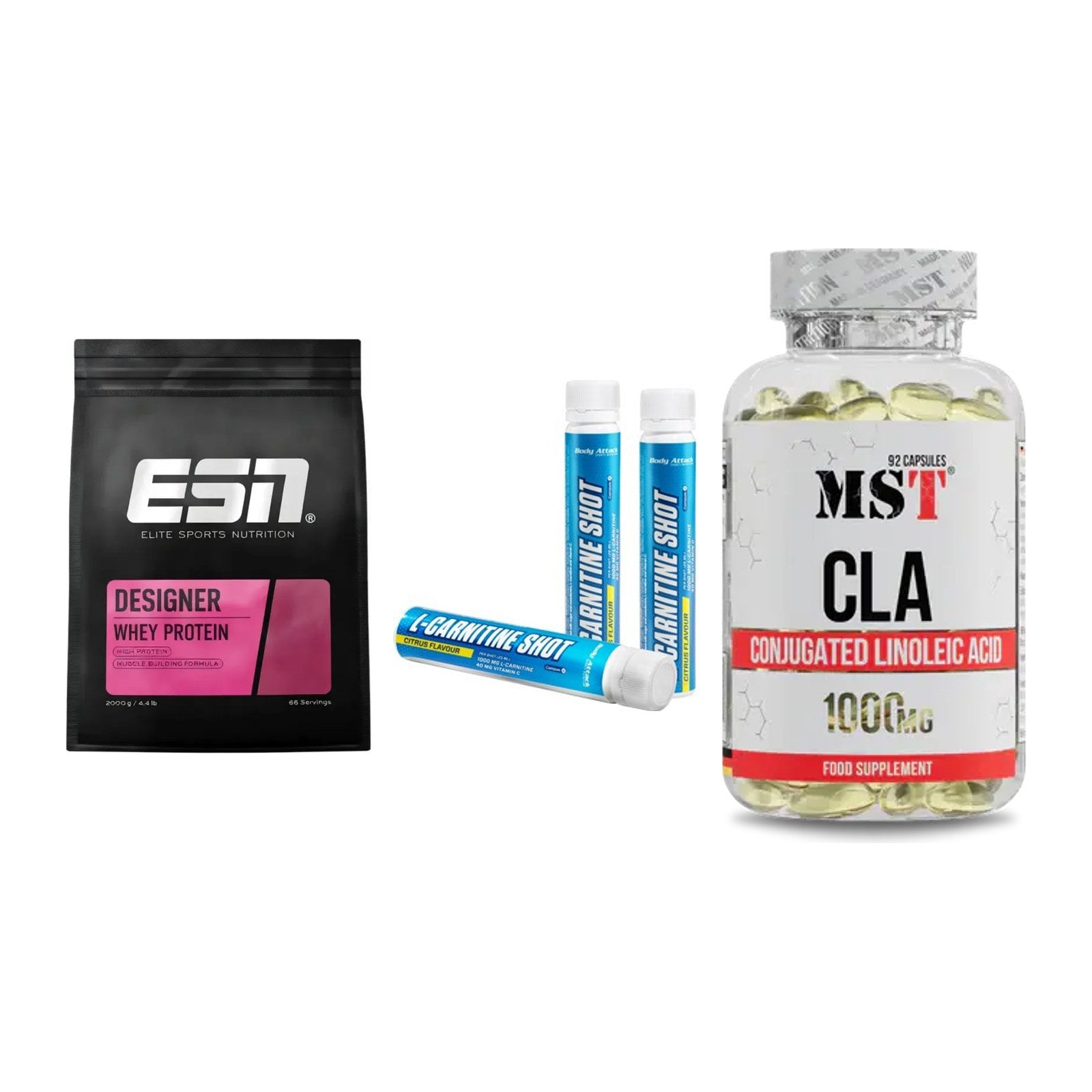 Definitionsphase-Set: ESN Designer + Body Attack + MST CLA 1000mg – alle enthaltenen Artikel