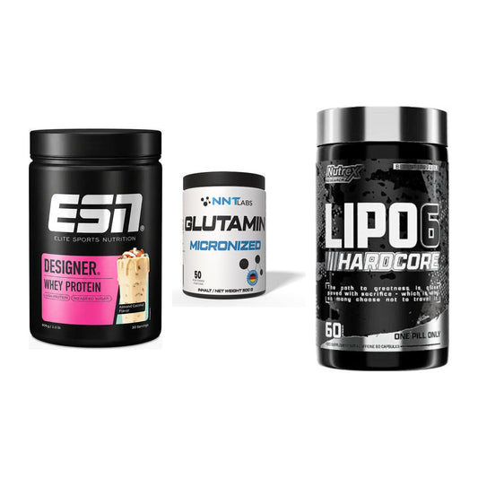 Definitionsphase-Set: ESN Designer + NNT Glutamin + Nutrex Lipo 6 – alle enthaltenen Artikel