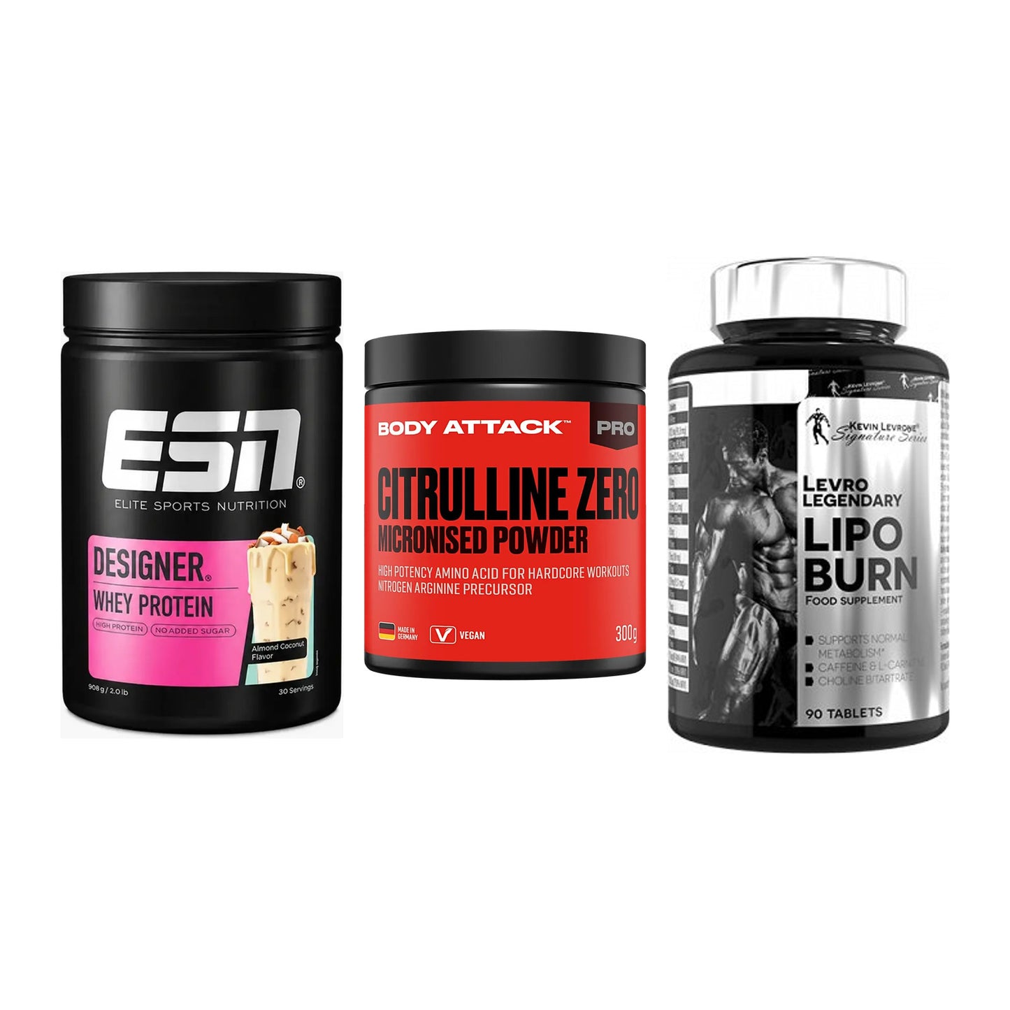 Definitionsphase-Set: ESN Designer + Body Attack + Kevin Levrone – alle enthaltenen Artikel