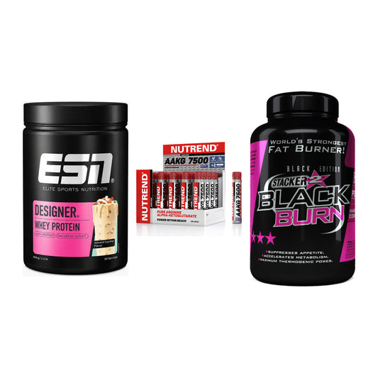 Definitionsphase-Set: ESN Designer + Nutrend AAKG + Stacker2 Black – alle enthaltenen Artikel