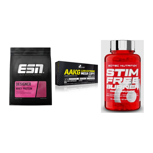 Definitionsphase-Set: ESN Designer + Olimp AAKG + Scitec Stim – alle enthaltenen Artikel