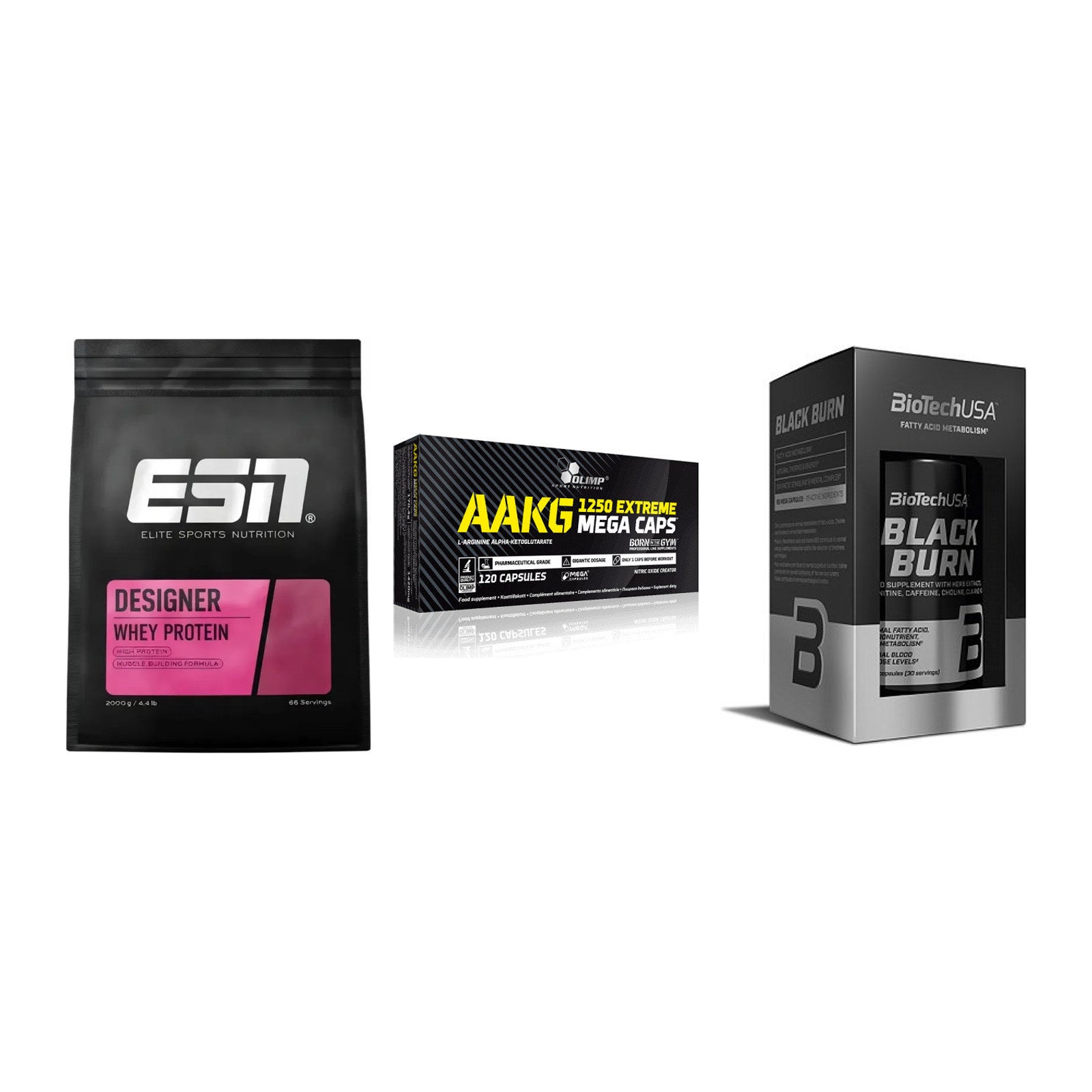 Definitionsphase-Set: ESN Designer + Olimp AAKG + BioTech Black – alle enthaltenen Artikel