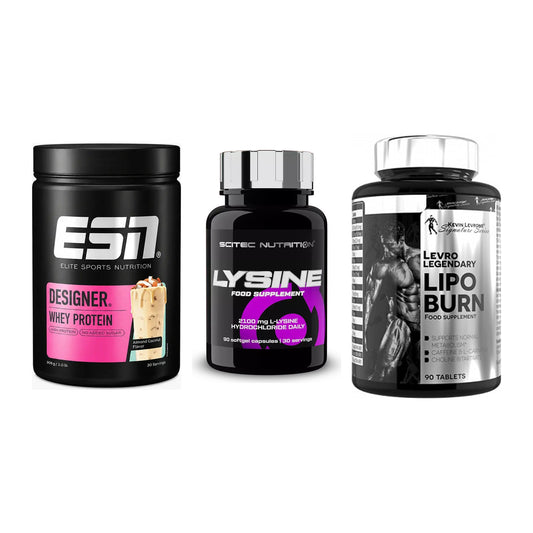 Definitionsphase-Set: ESN Designer + Scitec Lysine + Kevin Levrone – alle enthaltenen Artikel
