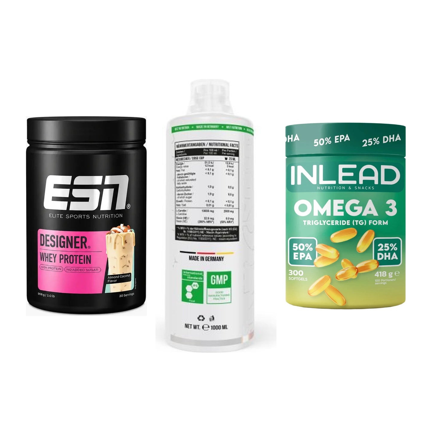 Definitionsphase-Set: ESN Designer + MST L-Carnitin + INLEAD Omega-3 – alle enthaltenen Artikel