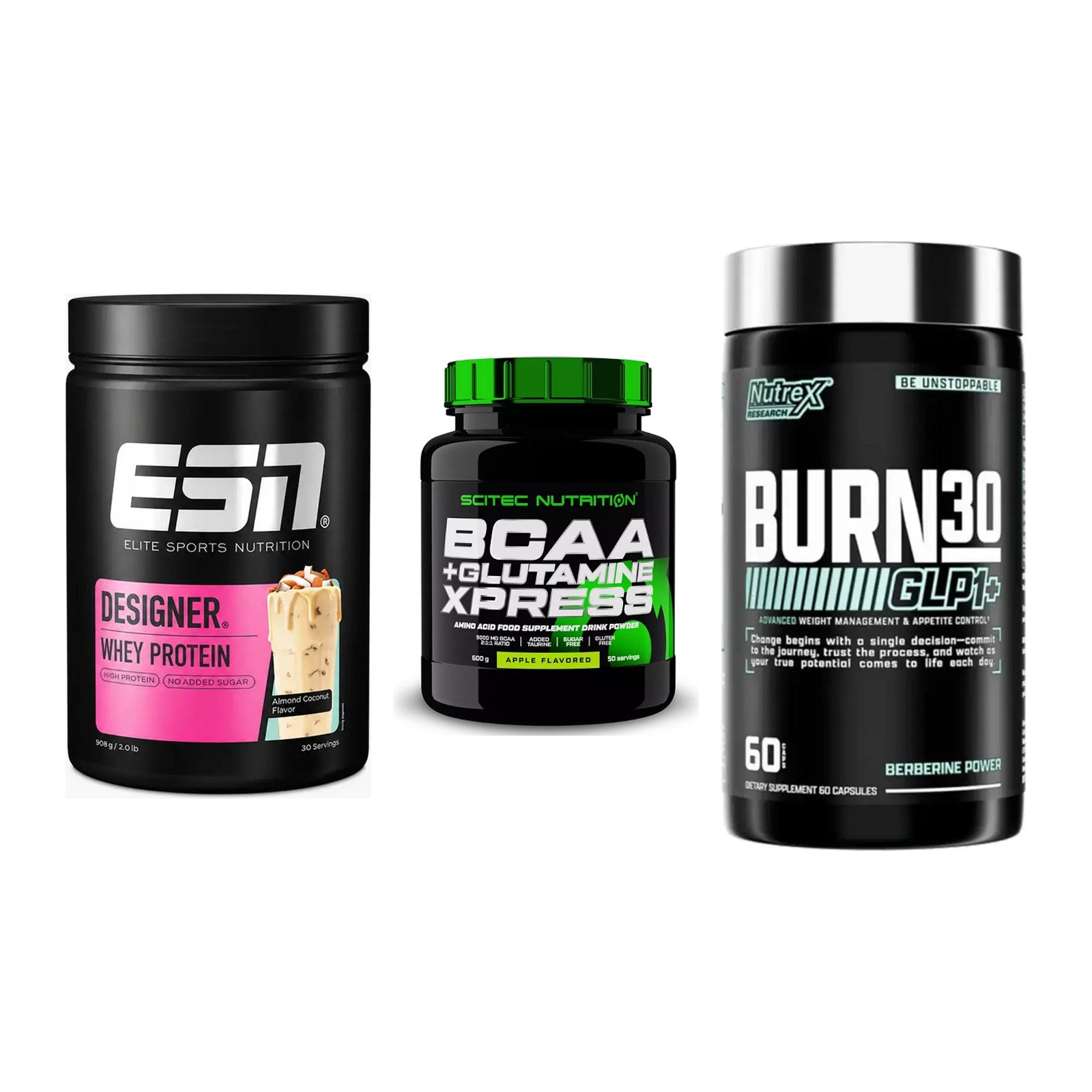 Definitionsphase-Set: ESN Designer + Scitec BCAA + Nutrex Burn 30 – alle enthaltenen Artikel