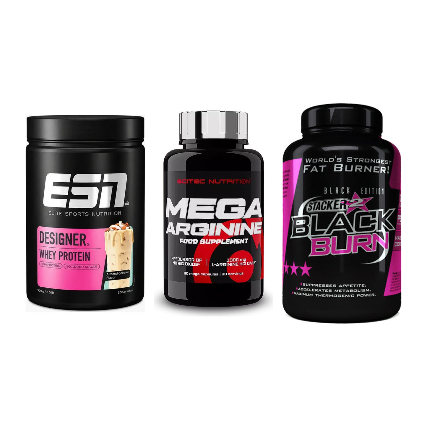 Definitionsphase-Set: ESN Designer + Scitec Mega + Stacker2 Black – alle enthaltenen Artikel