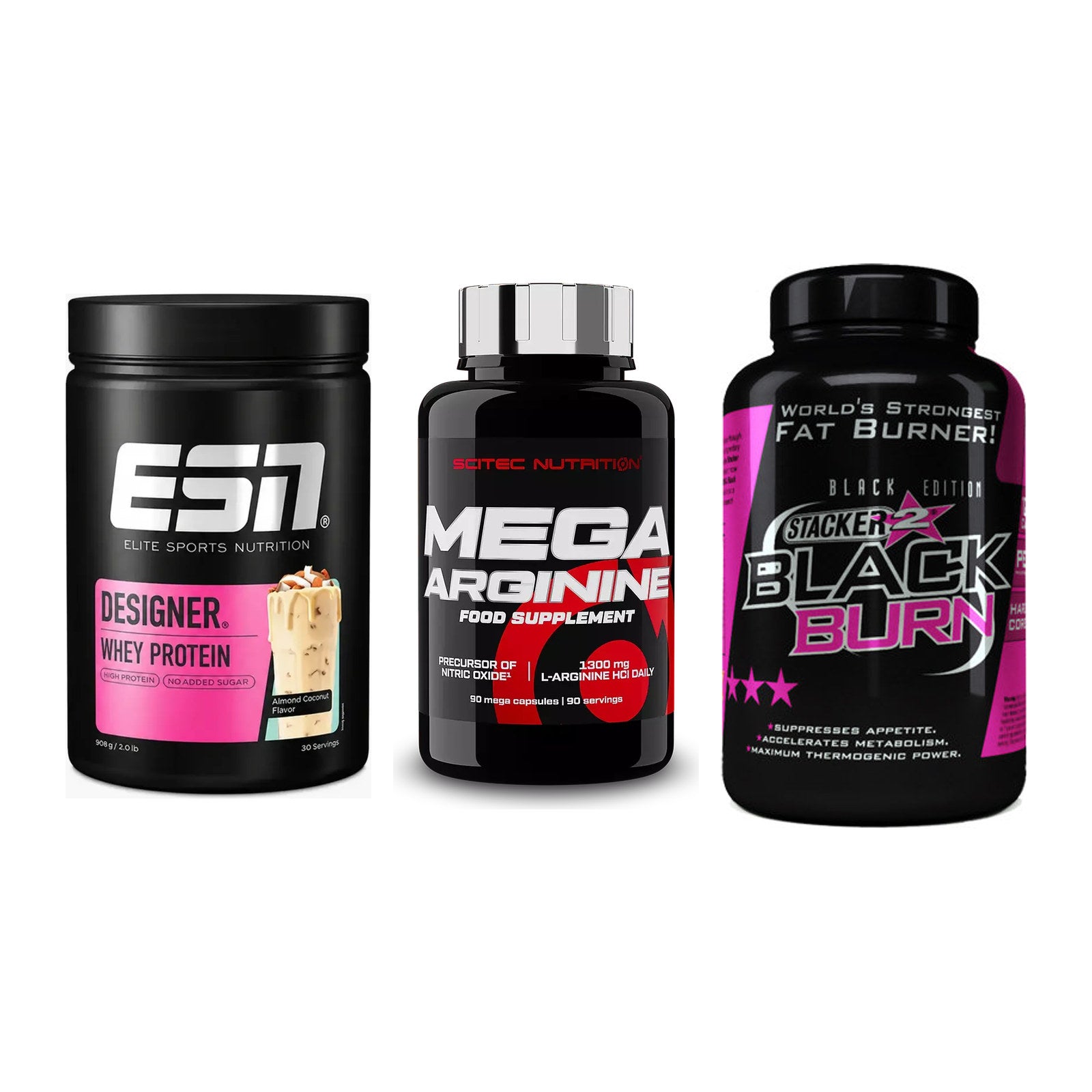 Definitionsphase-Set: ESN Designer + Scitec Mega + Stacker2 Black – alle enthaltenen Artikel