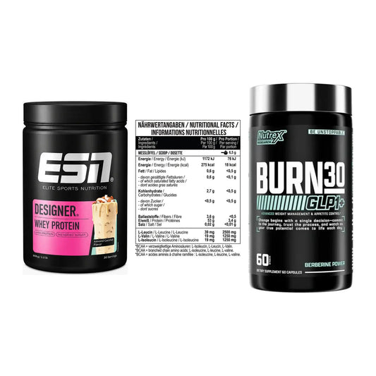 Definitionsphase-Set: ESN Designer + MST BCAA Zero + Nutrex Burn 30 – alle enthaltenen Artikel
