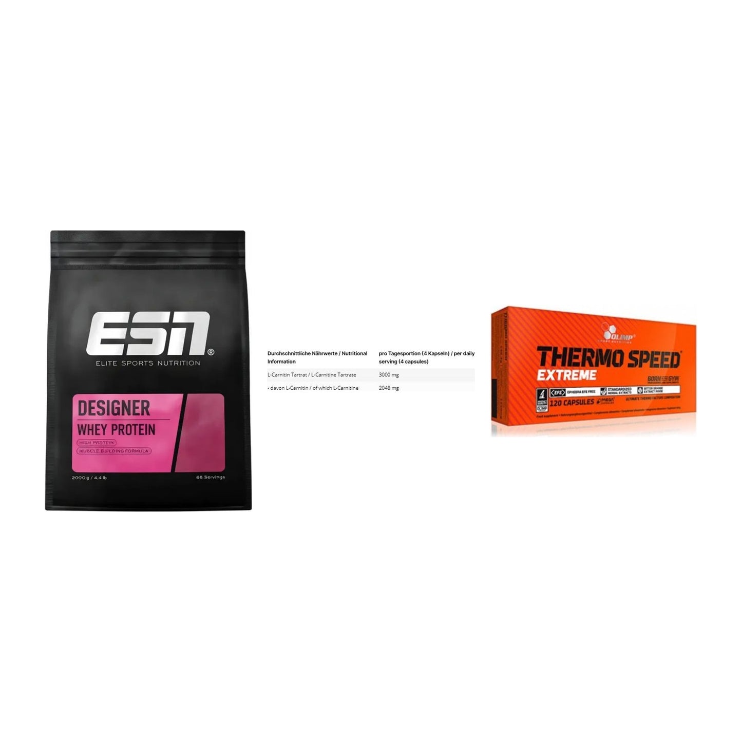 Definitionsphase-Set: ESN Designer + INLEAD L-Carni + Olimp Thermo – alle enthaltenen Artikel