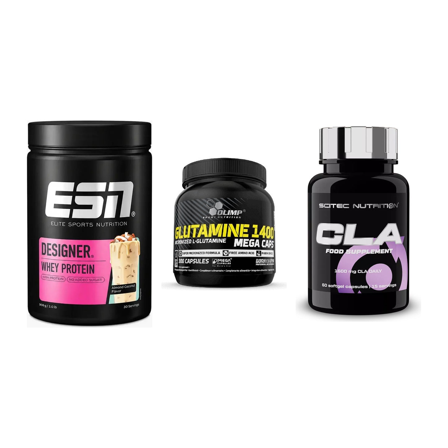 Definitionsphase-Set: ESN Designer + Olimp L-Glutam + Scitec CLA – alle enthaltenen Artikel