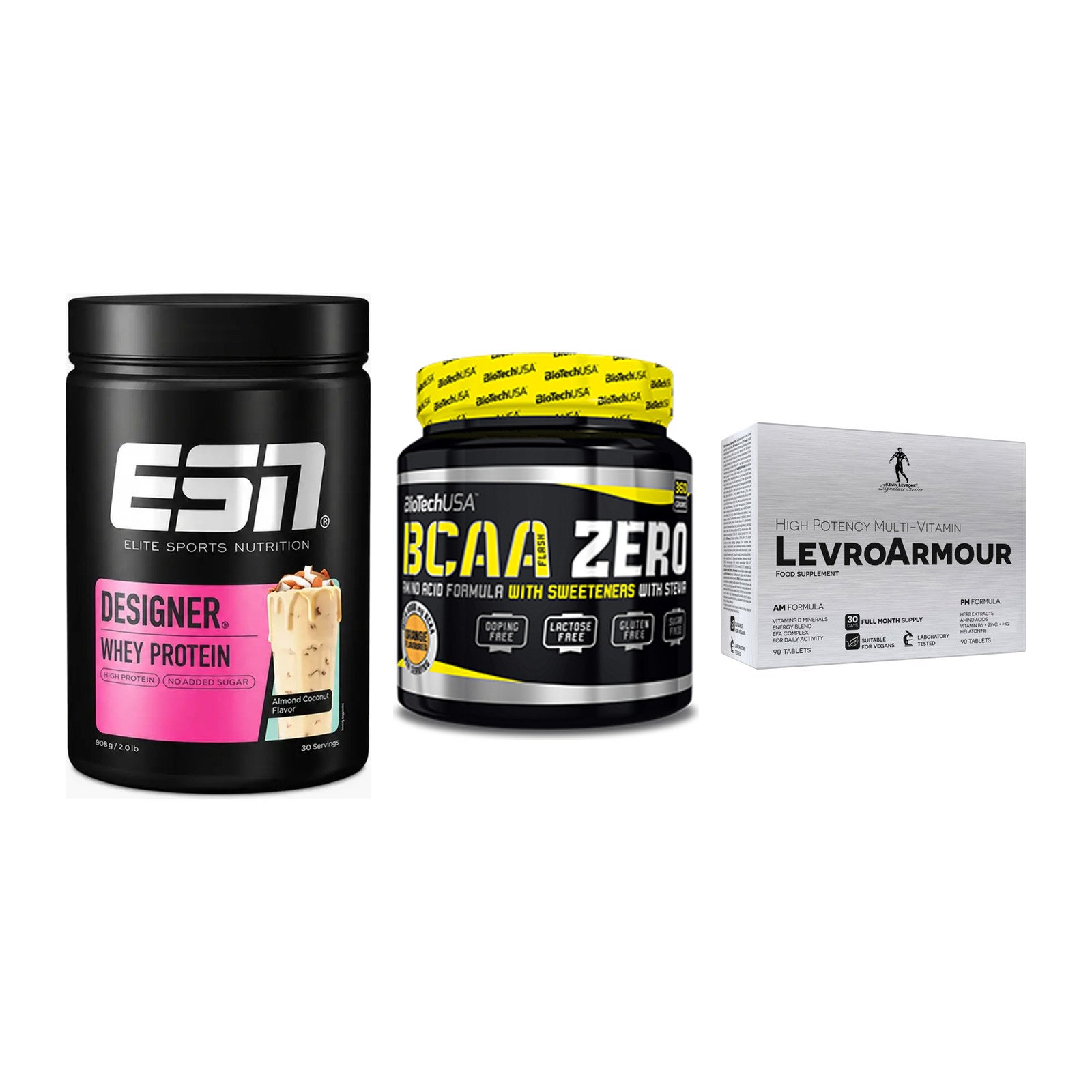Definitionsphase-Set: ESN Designer + BioTech BCAA + Kevin Levrone – alle enthaltenen Artikel