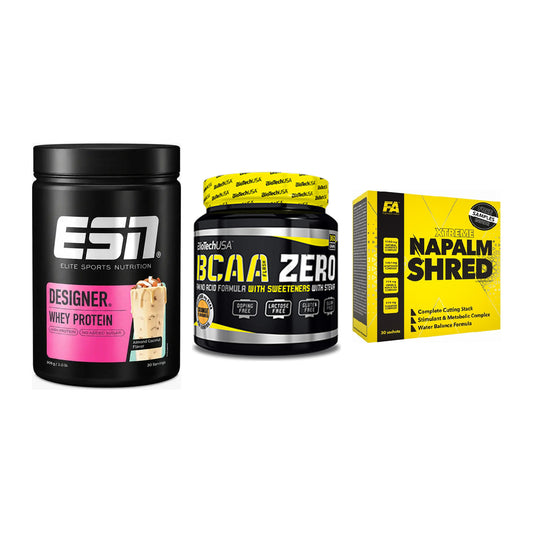 Definitionsphase-Set: ESN Designer + BioTech BCAA + FA Nutrition – alle enthaltenen Artikel