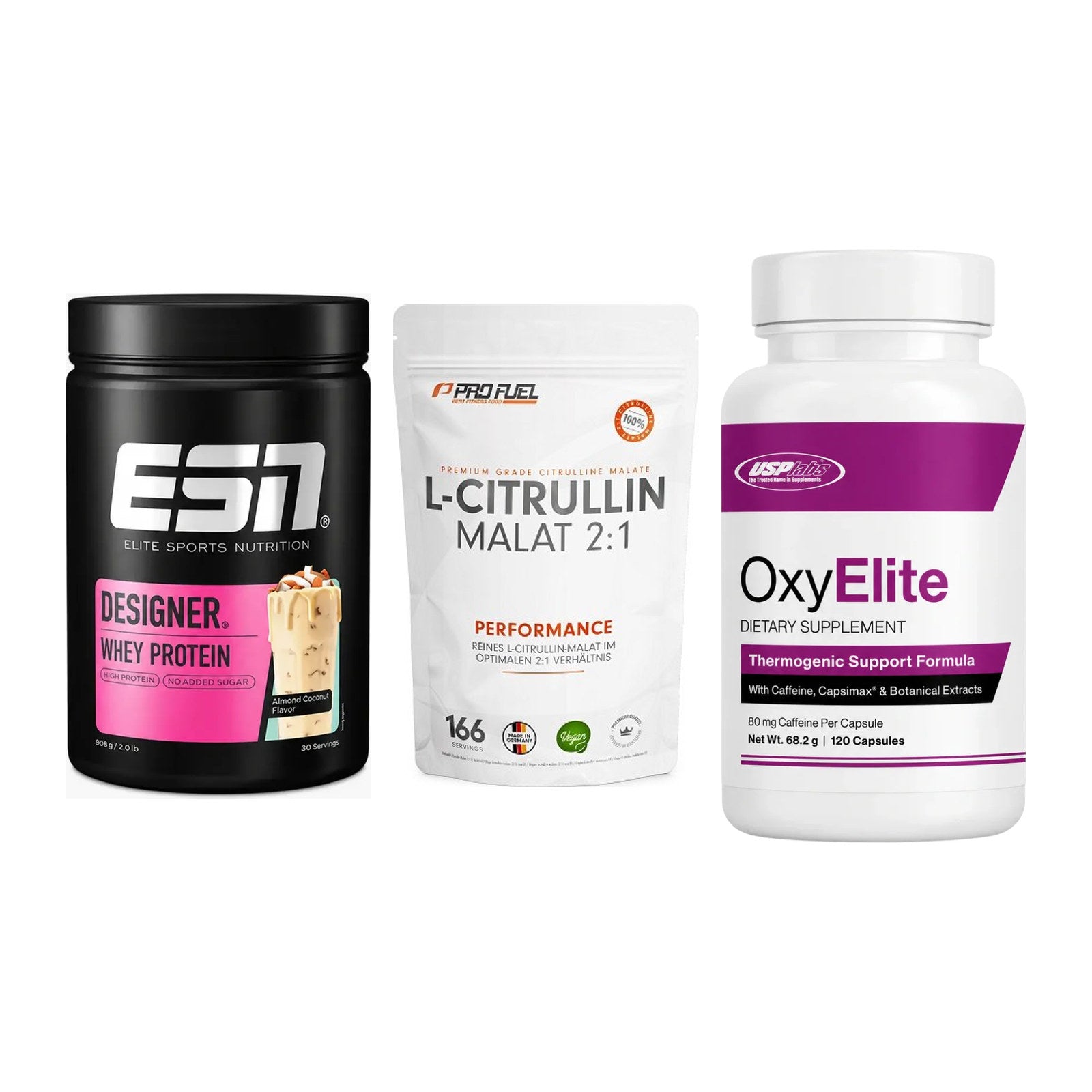 Definitionsphase-Set: ESN Designer + ProFuel L-Citr + USP Labs – alle enthaltenen Artikel