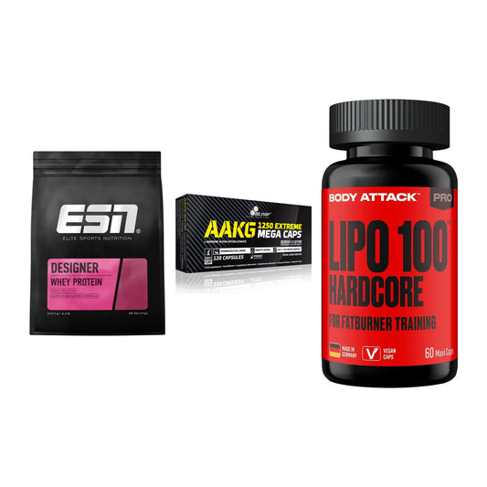 Definitionsphase-Set: ESN Designer + Olimp AAKG + Body Attack – alle enthaltenen Artikel