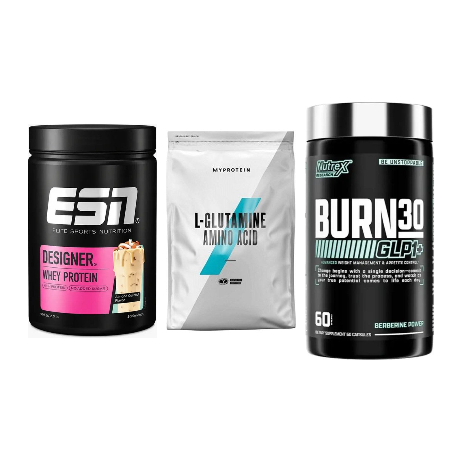 Definitionsphase-Set: ESN Designer + MyProtein + Nutrex Burn 30 – alle enthaltenen Artikel