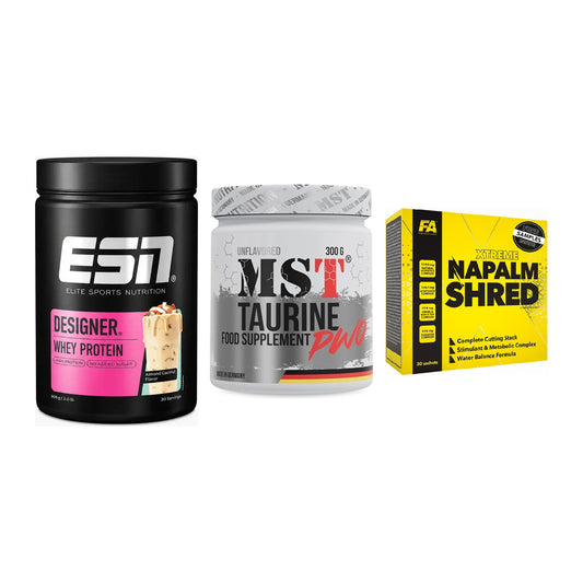 Definitionsphase-Set: ESN Designer + MST Taurine + FA Nutrition – alle enthaltenen Artikel