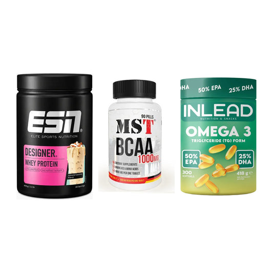 Definitionsphase-Set: ESN Designer + MST BCAA 1000 + INLEAD Omega-3 – alle enthaltenen Artikel