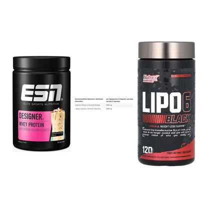 Definitionsphase-Set: ESN Designer + INLEAD L-Carni + Nutrex Lipo 6 – alle enthaltenen Artikel