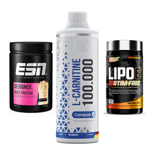 Definitionsphase-Set: ESN Designer + MST L-Carnitin + Nutrex Lipo 6 – alle enthaltenen Artikel