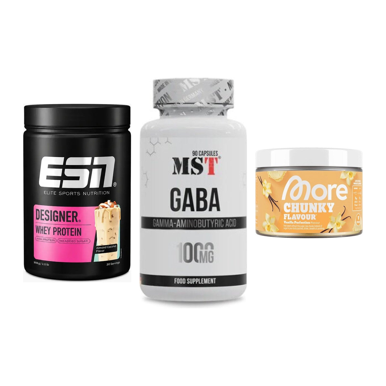 Definitionsphase-Set: ESN Designer + MST GABA + More Nutrition – alle enthaltenen Artikel