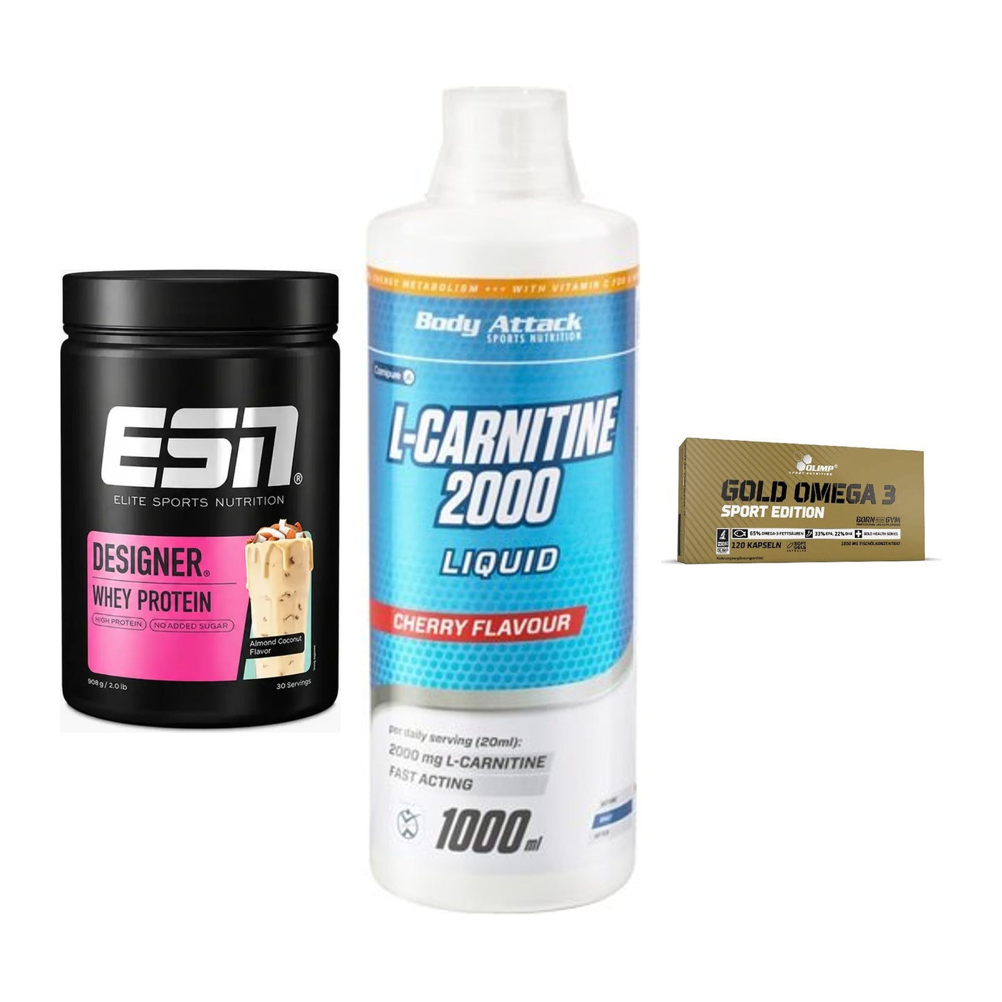 Definitionsphase-Set: ESN Designer + Body Attack + Olimp Omega 3 – alle enthaltenen Artikel