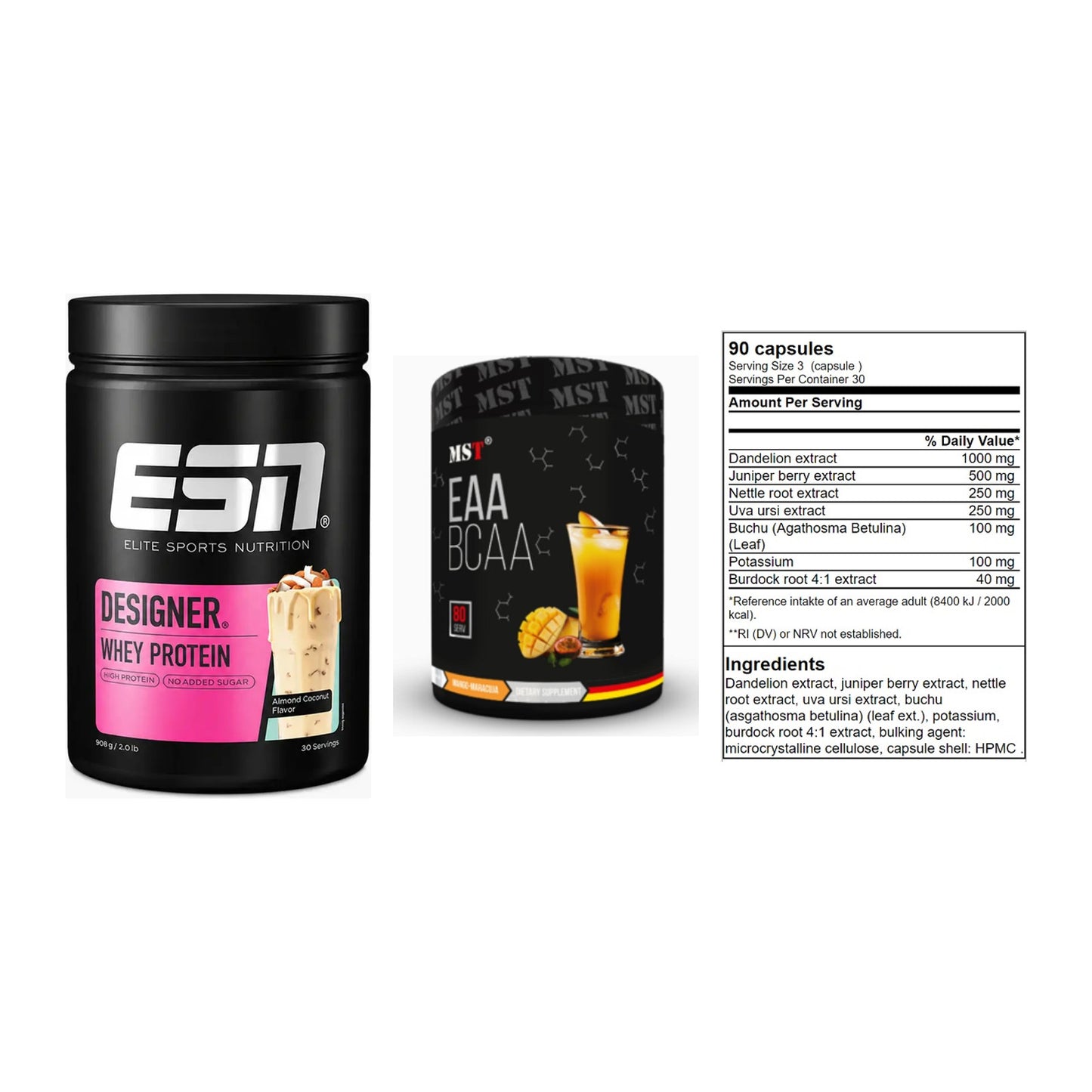 Definitionsphase-Set: ESN Designer + MST EAA & BCAA + GN Shred Cuts – alle enthaltenen Artikel