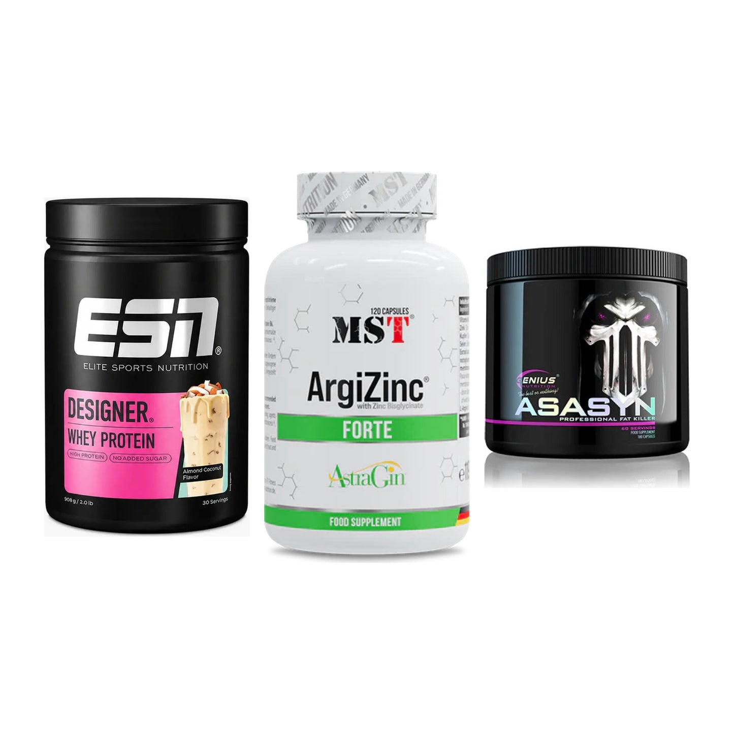 Definitionsphase-Set: ESN Designer + MST ArgiZinc + Genius Nutriti – alle enthaltenen Artikel