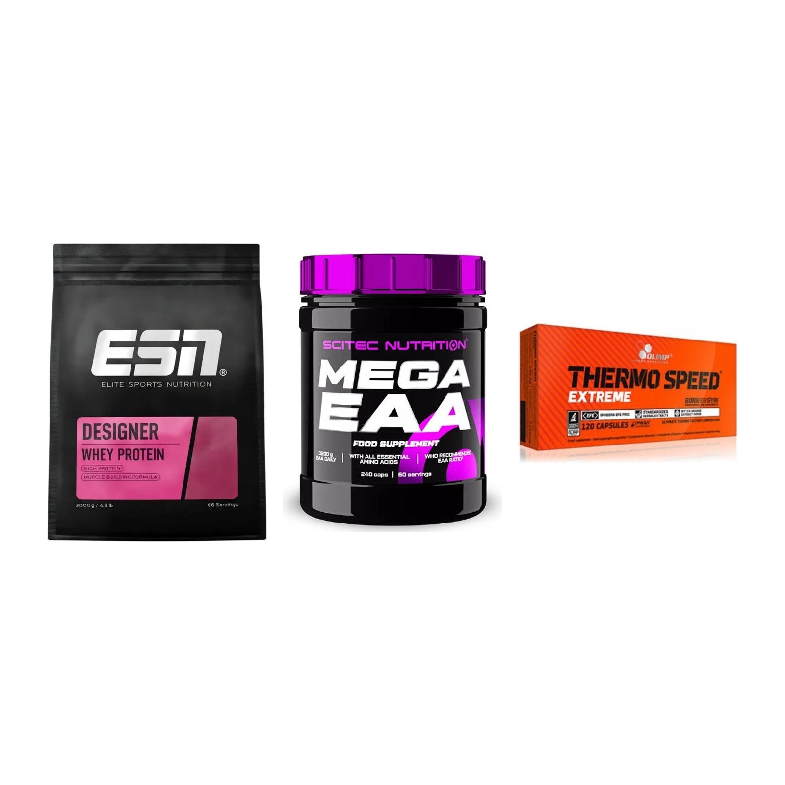 Definitionsphase-Set: ESN Designer + Scitec Mega + Olimp Thermo – alle enthaltenen Artikel
