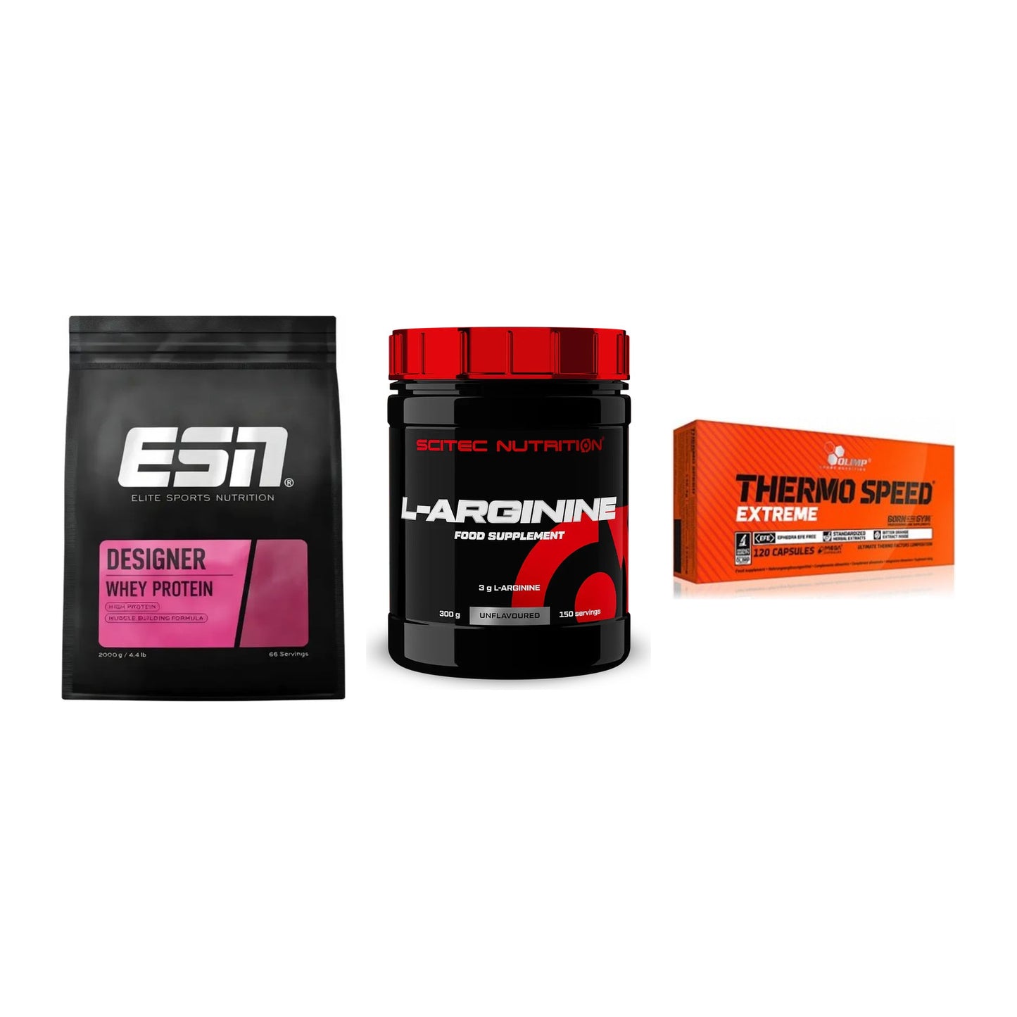 Definitionsphase-Set: ESN Designer + Scitec Arginin + Olimp Thermo – alle enthaltenen Artikel