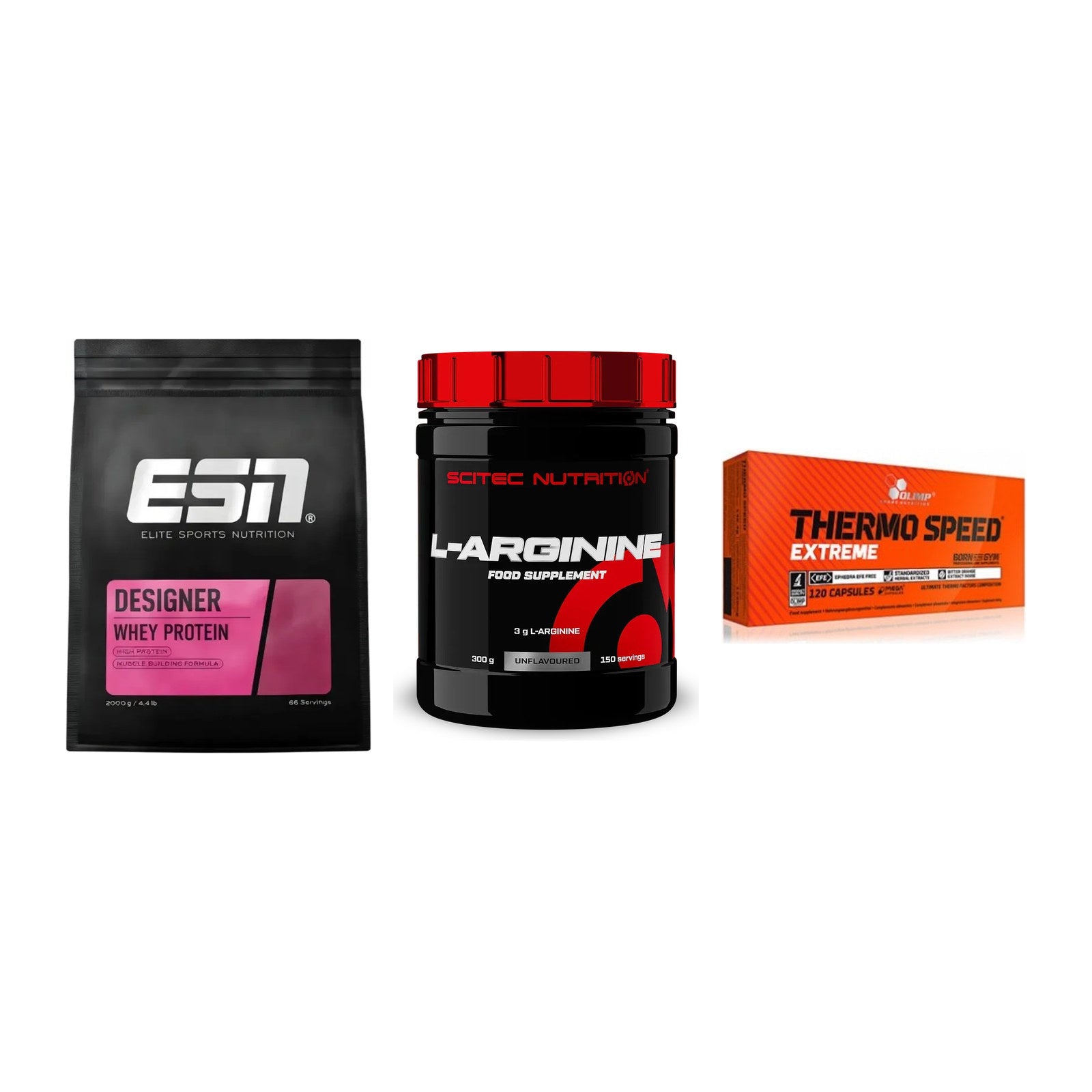 Definitionsphase-Set: ESN Designer + Scitec Arginin + Olimp Thermo – alle enthaltenen Artikel