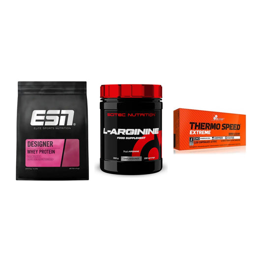 Definitionsphase-Set: ESN Designer + Scitec Arginin + Olimp Thermo – alle enthaltenen Artikel