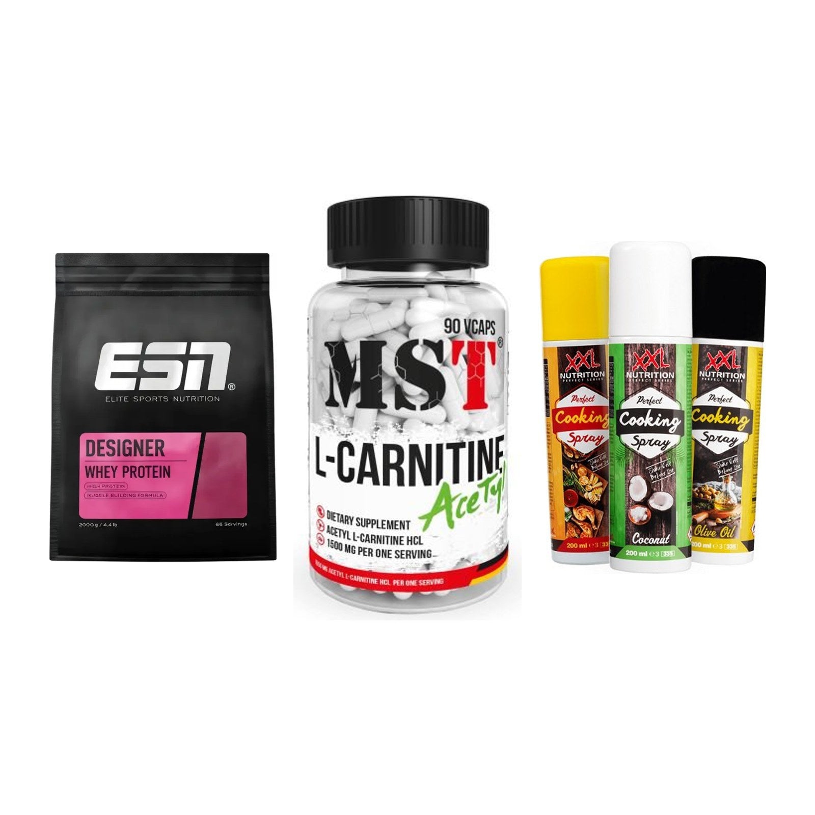 Definitionsphase-Set: ESN Designer + MST L-Carnitin + XXL Nutrition – alle enthaltenen Artikel
