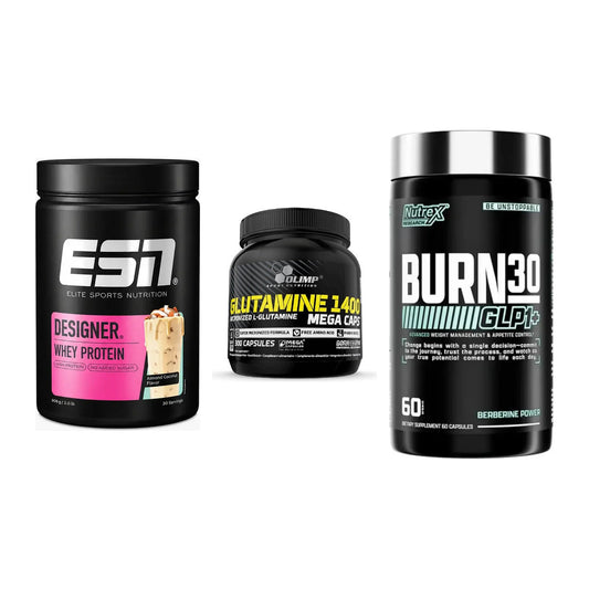 Definitionsphase-Set: ESN Designer + Olimp L-Glutam + Nutrex Burn 30 – alle enthaltenen Artikel