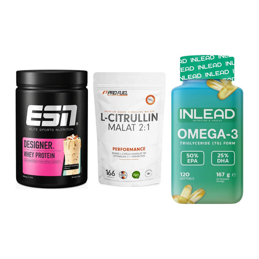 Definitionsphase-Set: ESN Designer + ProFuel L-Citr + INLEAD Omega-3 – alle enthaltenen Artikel