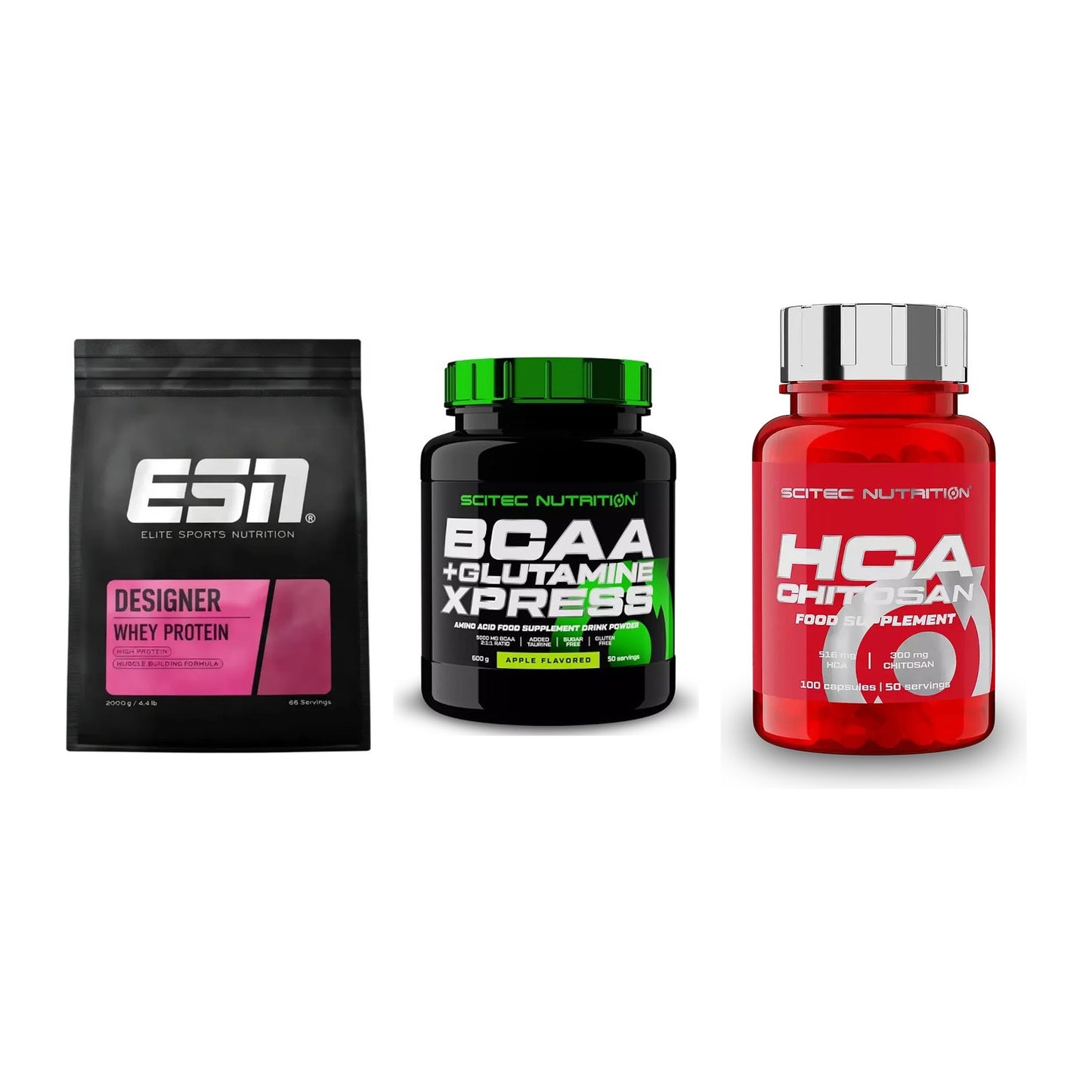 Definitionsphase-Set: ESN Designer + Scitec BCAA + Scitec HCA-Chi – alle enthaltenen Artikel
