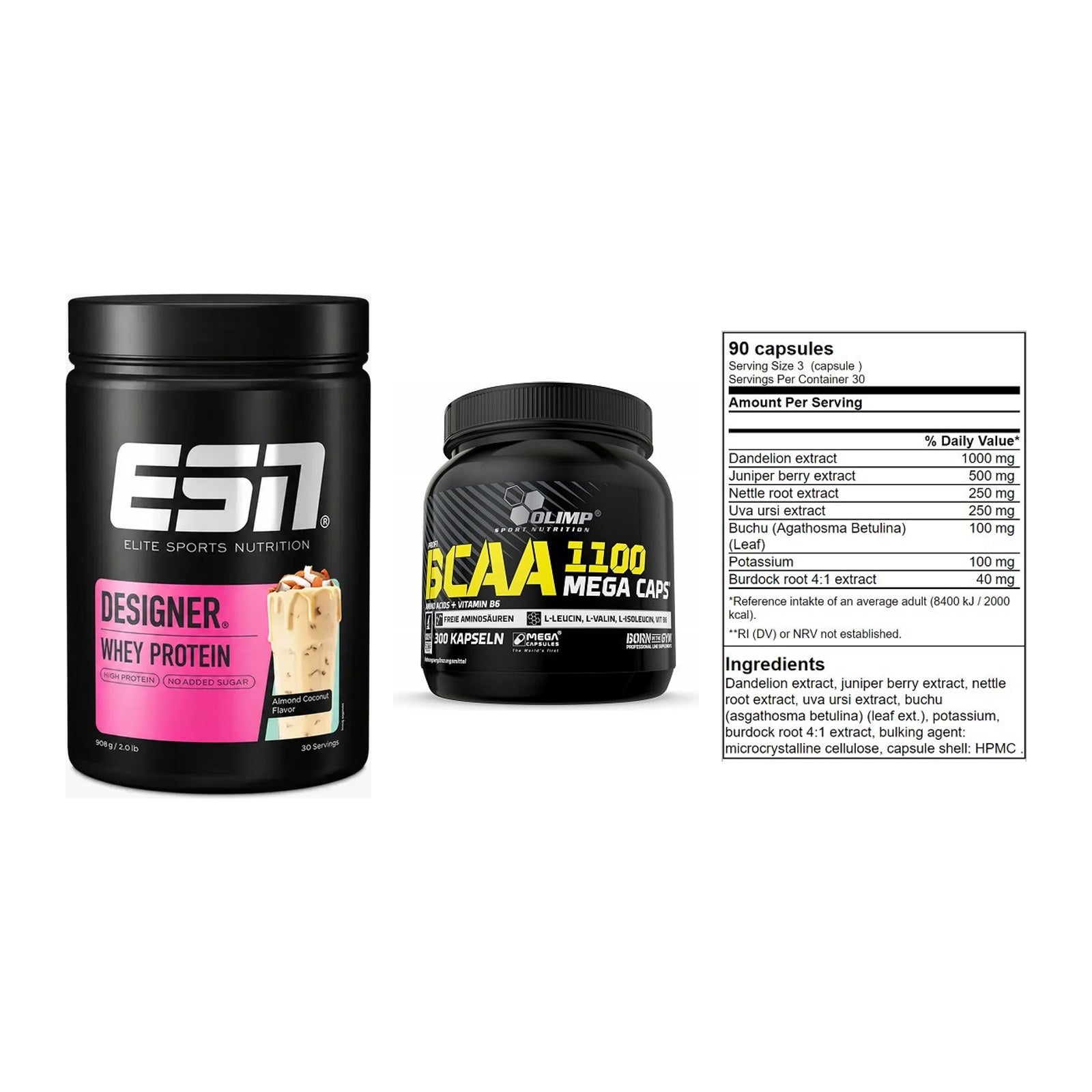 Definitionsphase-Set: ESN Designer + Olimp BCAA + GN Shred Cuts – alle enthaltenen Artikel