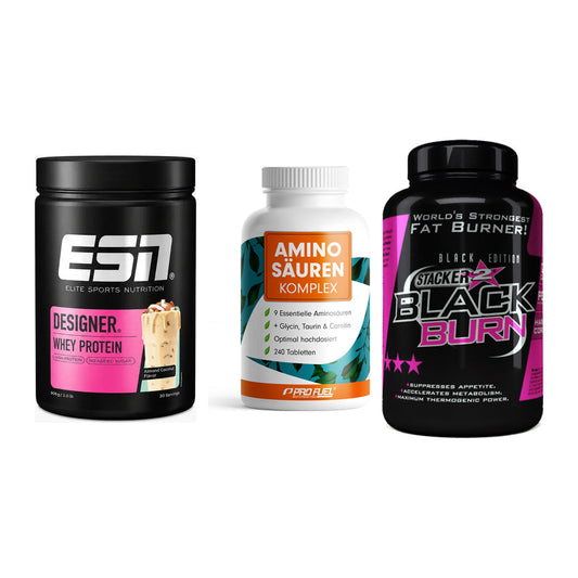 Definitionsphase-Set: ESN Designer + ProFuel Aminos + Stacker2 Black – alle enthaltenen Artikel