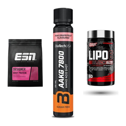 Definitionsphase-Set: ESN Designer + BioTech AAKG + Nutrex Lipo 6 – alle enthaltenen Artikel