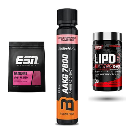 Definitionsphase-Set: ESN Designer + BioTech AAKG + Nutrex Lipo 6 – alle enthaltenen Artikel