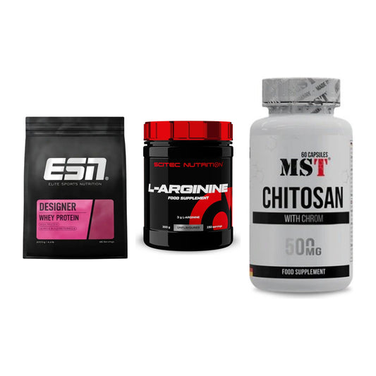 Definitionsphase-Set: ESN Designer + Scitec Arginin + MST Chitosan – alle enthaltenen Artikel