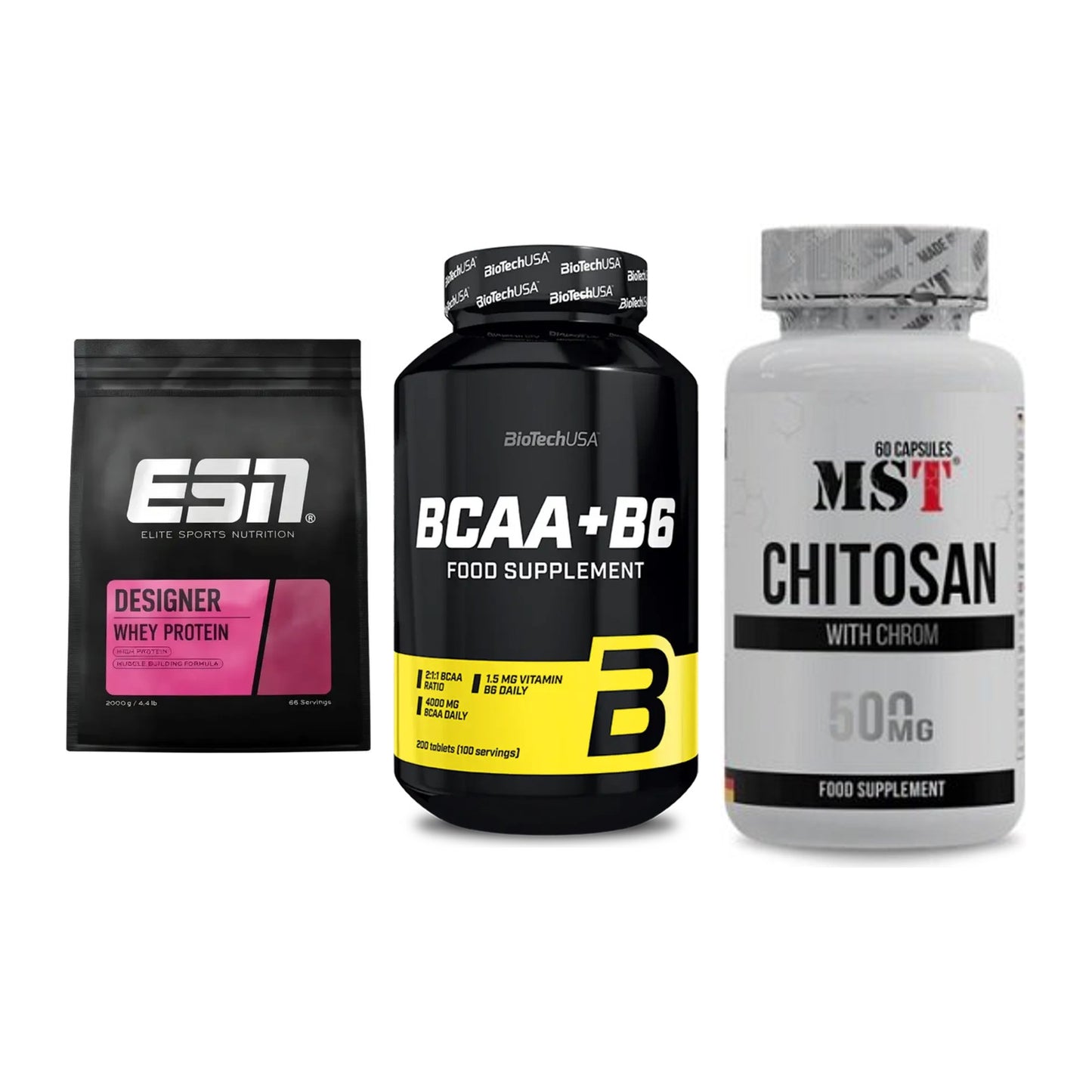 Definitionsphase-Set: ESN Designer + BioTech BCAA+B + MST Chitosan – alle enthaltenen Artikel