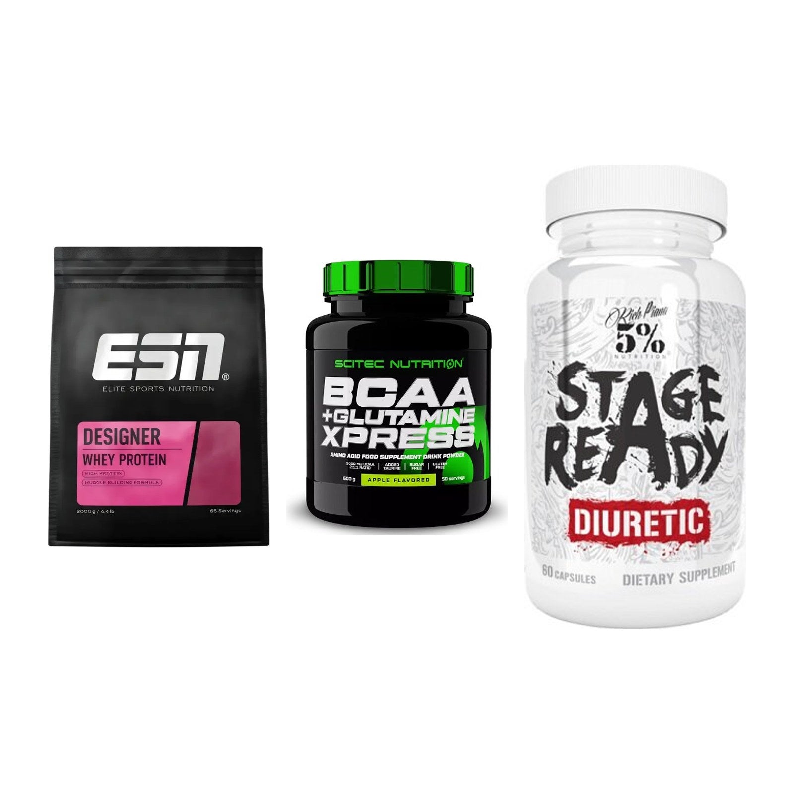 Definitionsphase-Set: ESN Designer + Scitec BCAA + 5% Nutrition – alle enthaltenen Artikel