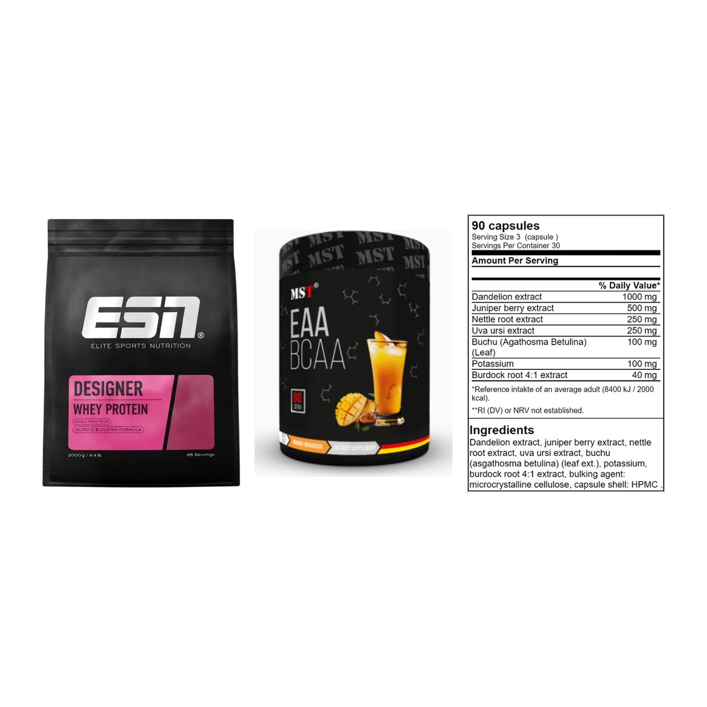 Definitionsphase-Set: ESN Designer + MST EAA & BCAA + GN Shred Cuts – alle enthaltenen Artikel