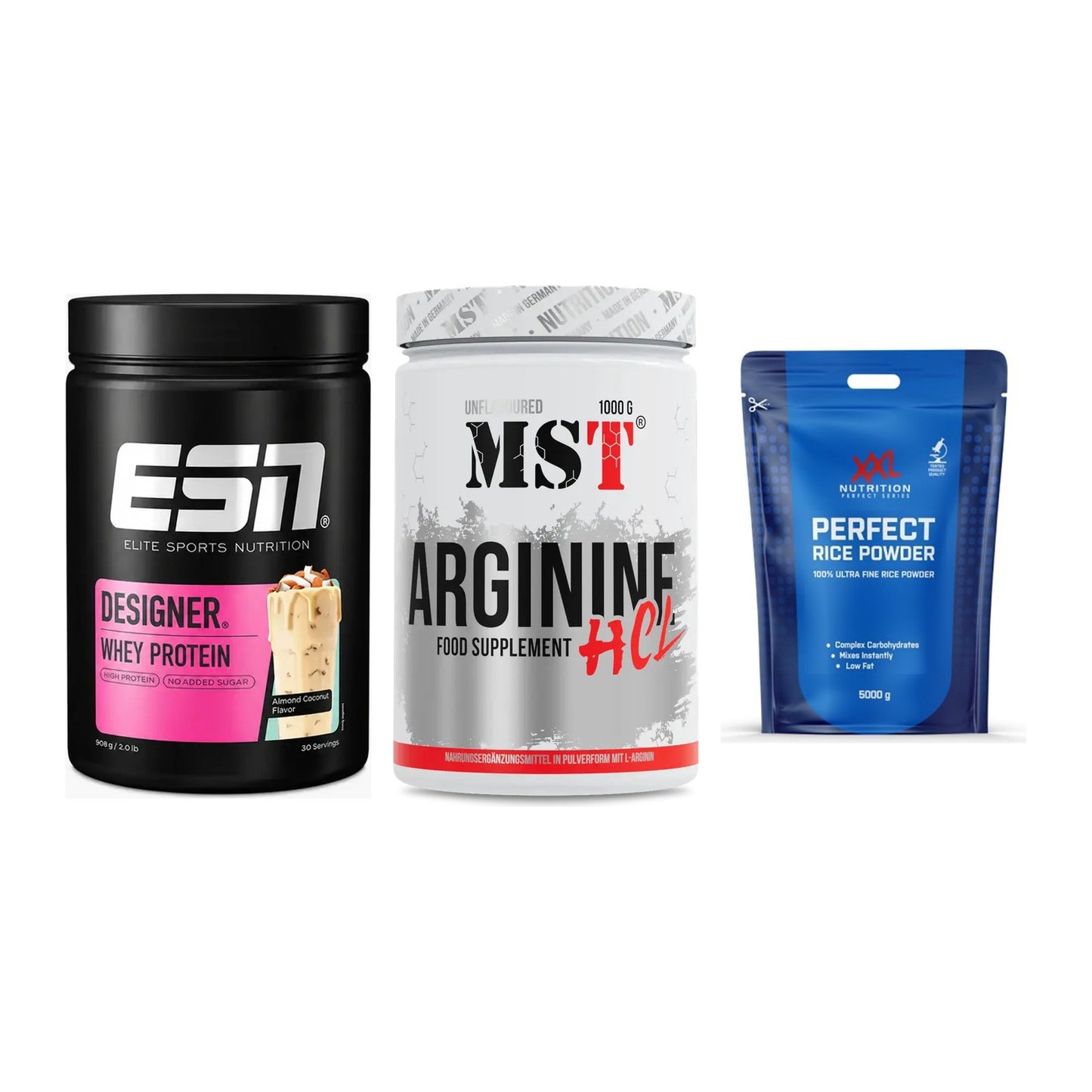 Definitionsphase-Set: ESN Designer + MST Arginine + XXL Nutrition – alle enthaltenen Artikel